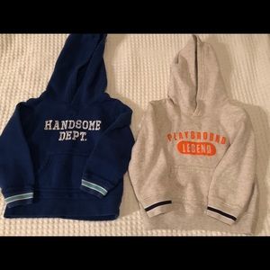 2 Carter’s pull-over hoodies 24mth